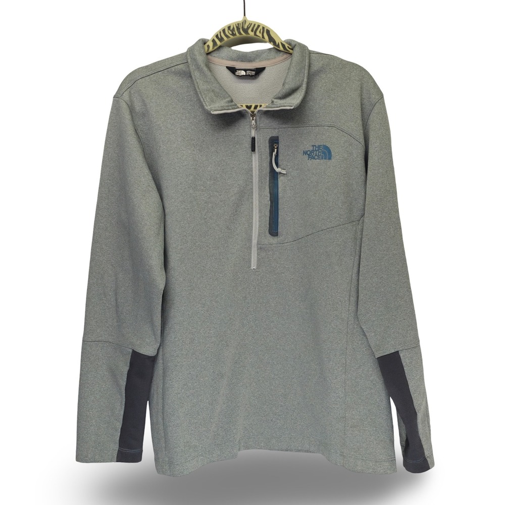The North Face Quarter Zip Pullover Mens XL Gray Excellent - Picture 1 of 3